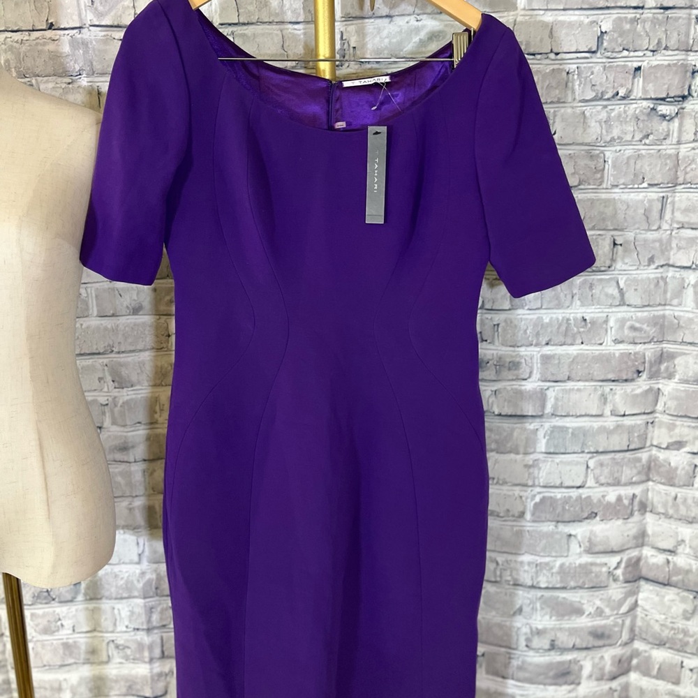 T Tahari Rich Purple Women's Mini Dress